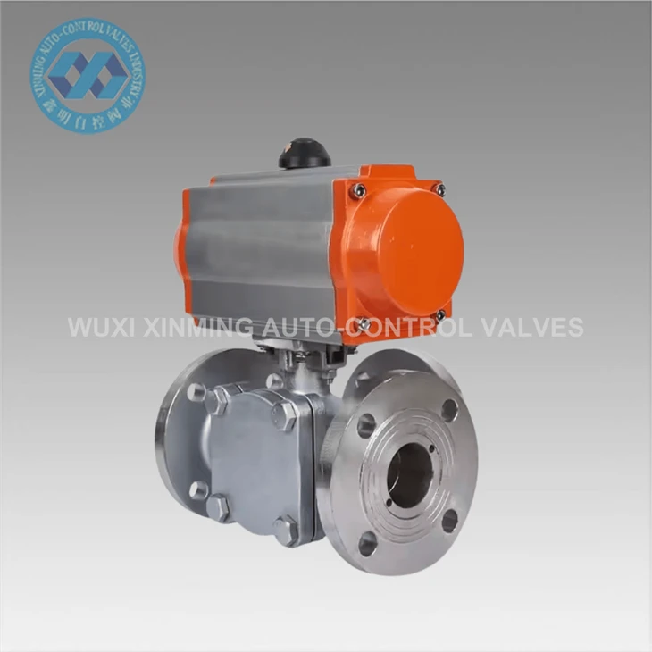 High Quality Three-way Ball Valve, Flange Ball Valve