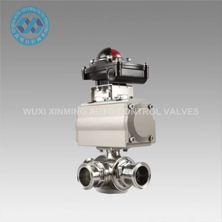 L-t Stainless Steel Pneumatic Three-way Ball Valve