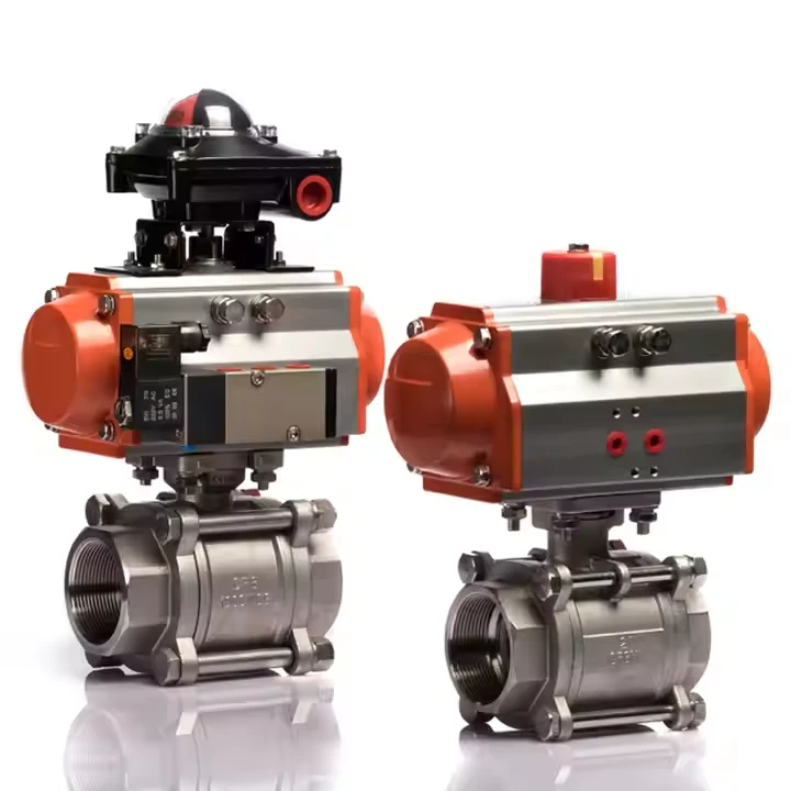 High Quality Pneumatic Thread Ball Valve With Quarter-Turn Actuation For Automated Flow Control