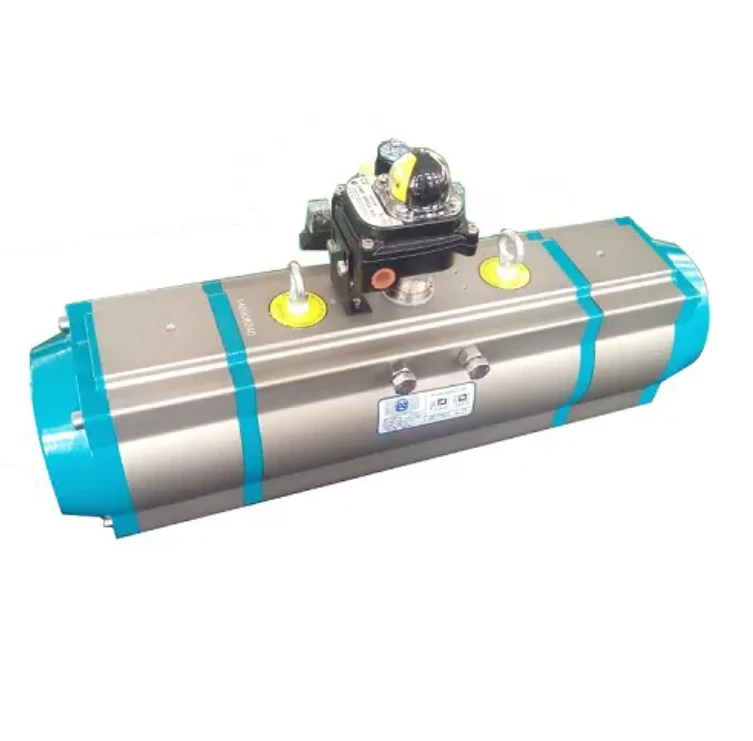 Tri Clamp Three Way Ball Valve Three-Stage Pneumatic Actuator